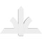 Ekena Millwork Redmond Architectural Grade PVC Gable Bracket, 48"W x 32"H x 6"D x 6"F, 16/12 Pitch GBP048X32X0606RED00 - alternate 2